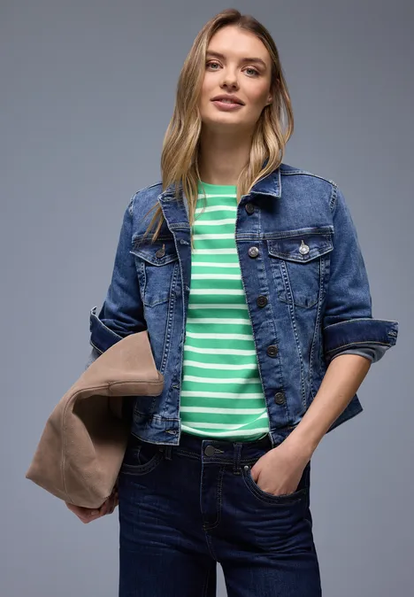 Gestreiftes Shirt arcadia green