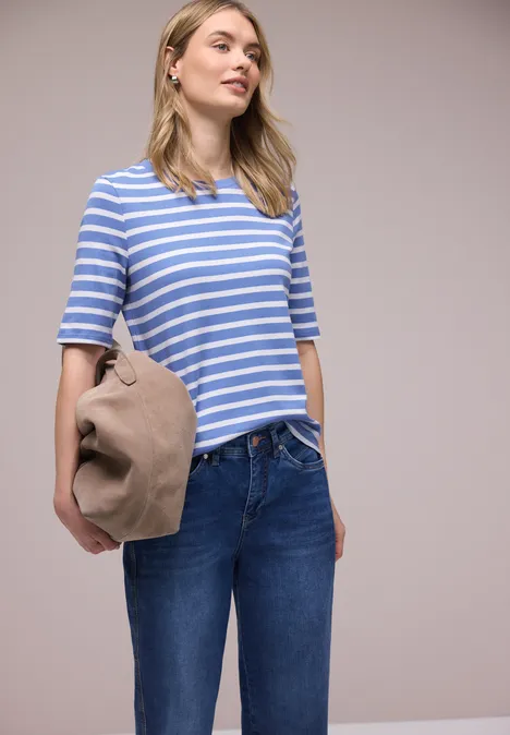 Gestreiftes Shirt bonnet blue Gestreiftes Shirt bonnet blue