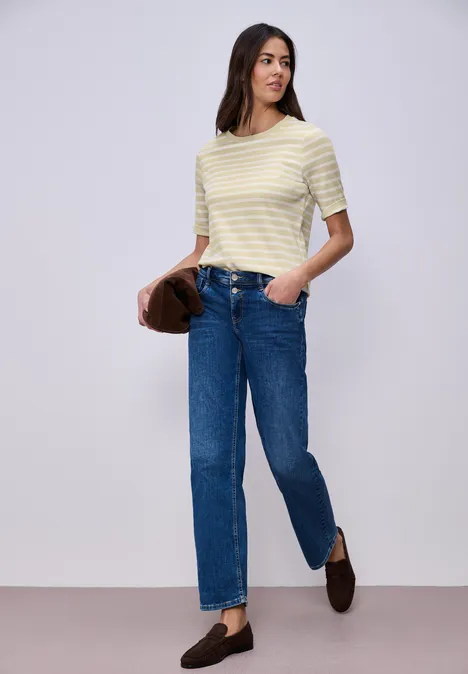 T-shirt à rayures smoke beige