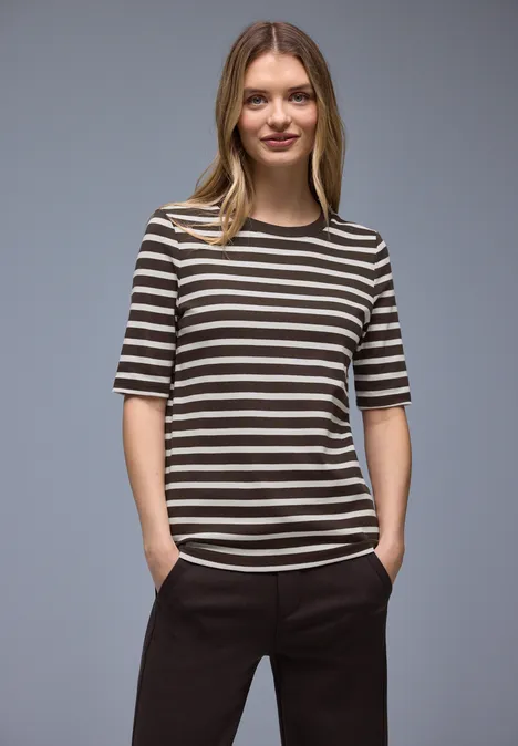 Gestreiftes Shirt molten earth