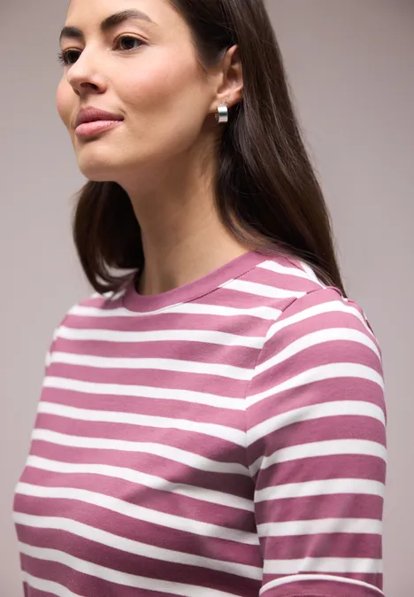 T-shirt à rayures dark clouded blush