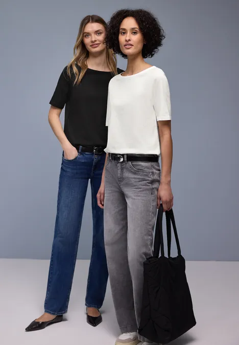 Koszulka Basic w 2-paku off white/black