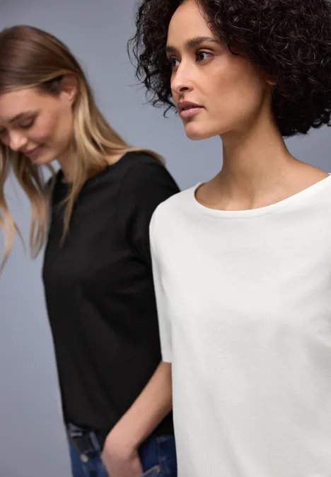 Koszulka Basic w 2-paku off white/black