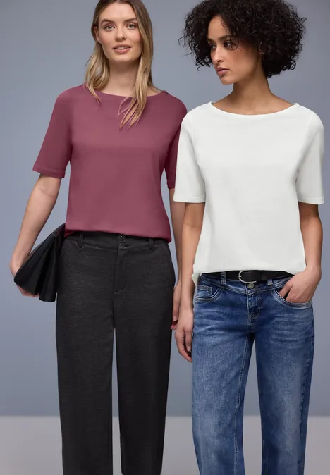 Koszulka Basic w 2-paku off white/dark clouded blush