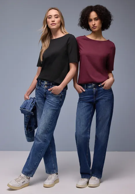 T-shirt basique en pack de 2 black/truffle red