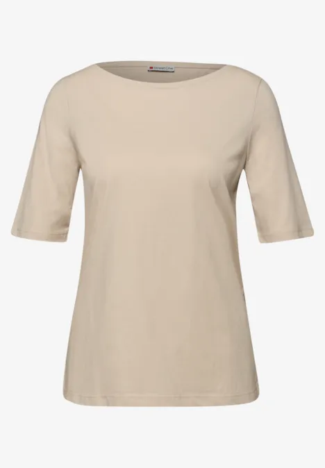 Basic Shirt in een 2-pack cotton beige/magenta dream