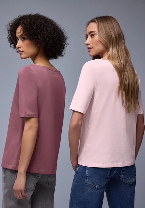 T-shirt basique en pack de 2 minimal rose/dark clouded b.