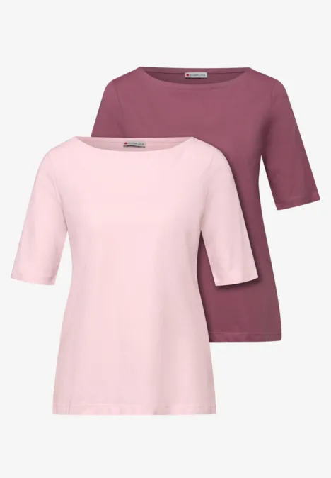 T-shirt basique en pack de 2 minimal rose/dark clouded b.