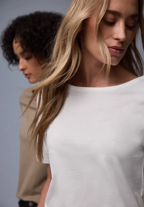 T-shirt basique en pack de 2 off white/light terra mocha