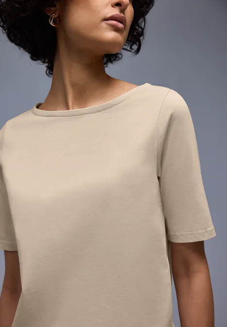 T-shirt de base cotton beige T-shirt de base cotton beige