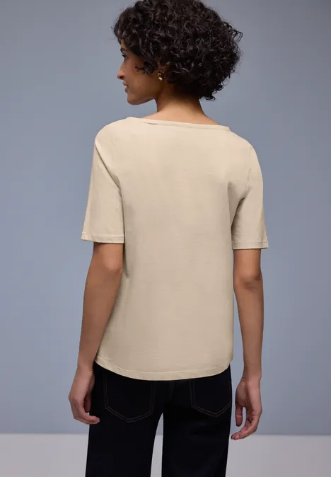 T-shirt de base cotton beige T-shirt de base cotton beige