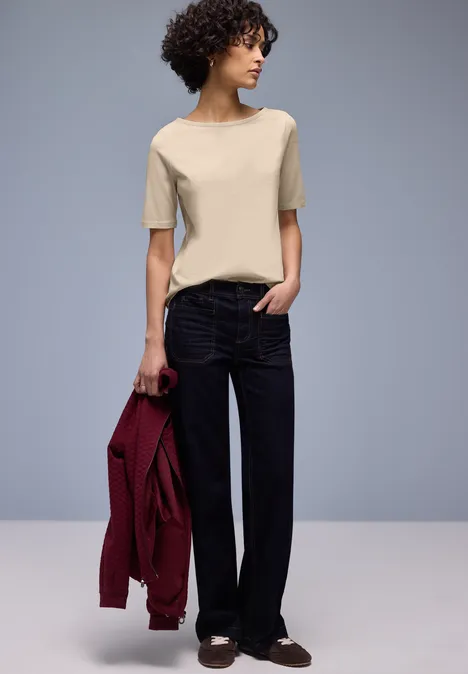 T-shirt de base cotton beige T-shirt de base cotton beige