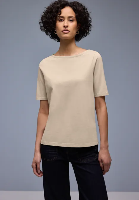T-shirt de base cotton beige T-shirt de base cotton beige