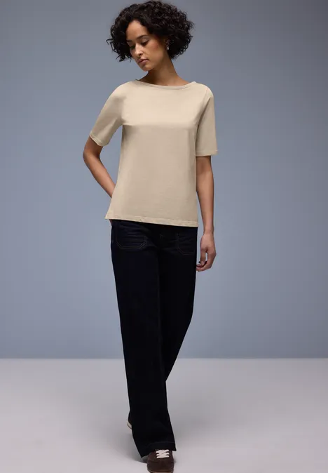 T-shirt de base cotton beige T-shirt de base cotton beige