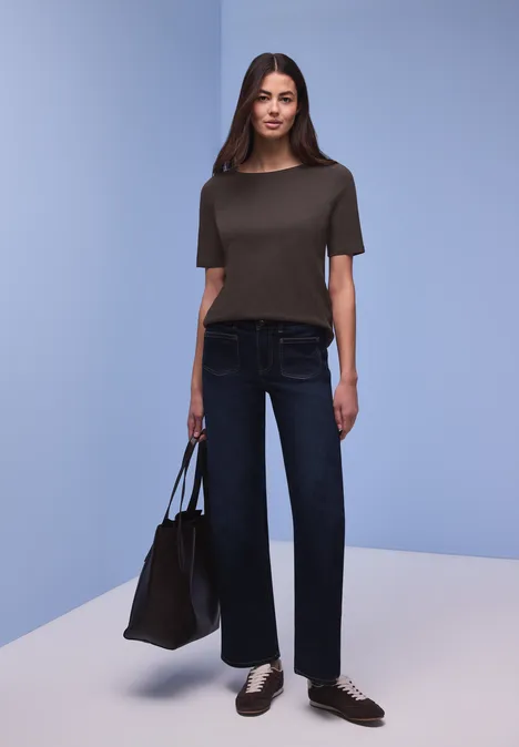 Basic T-Shirt espresso brown