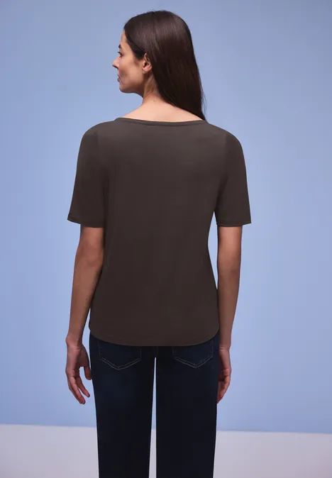 Basic T-Shirt espresso brown