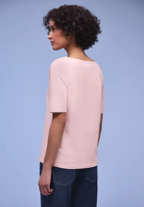 T-shirt de base minimal rose