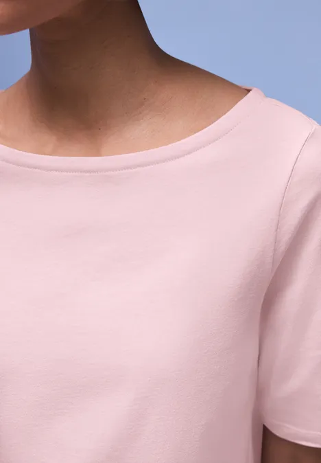 T-shirt de base minimal rose
