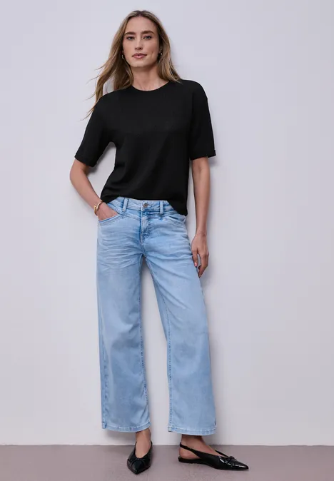 T-shirt à col rond en tricot Black T-shirt à col rond en tricot Black