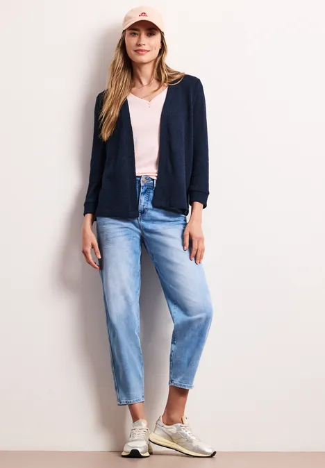 Langarm Jacke im Strick-Look shadowed navy