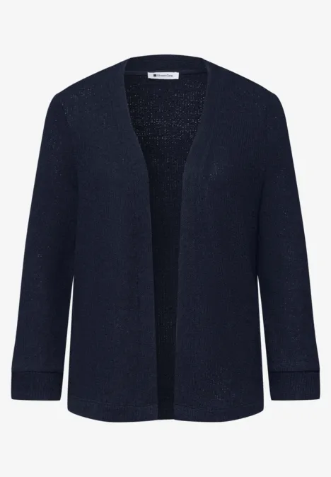 Langarm Jacke im Strick-Look shadowed navy