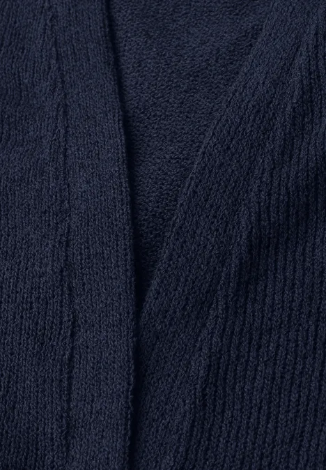 Langarm Jacke im Strick-Look shadowed navy