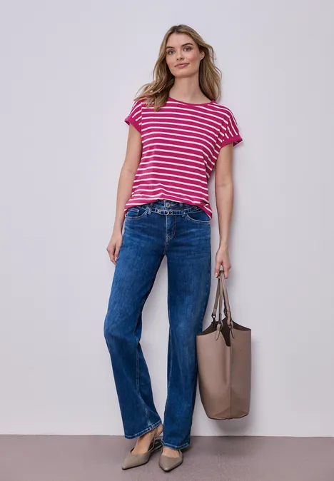 T-shirt à rayures Dropped Shoulder magenta dream T-shirt à rayures Dropped Shoulder magenta dream