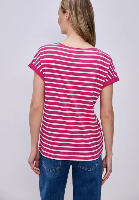 T-shirt à rayures Dropped Shoulder magenta dream T-shirt à rayures Dropped Shoulder magenta dream