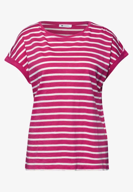 T-shirt à rayures Dropped Shoulder magenta dream T-shirt à rayures Dropped Shoulder magenta dream