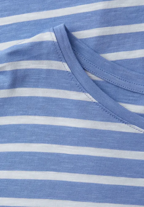 T-shirt à rayures Dropped Shoulder bonnet blue T-shirt à rayures Dropped Shoulder bonnet blue