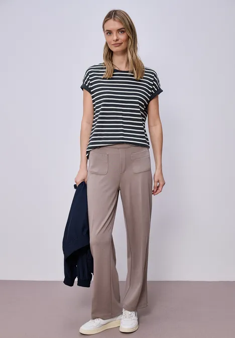 T-shirt à rayures Dropped Shoulder shadowed navy T-shirt à rayures Dropped Shoulder shadowed navy