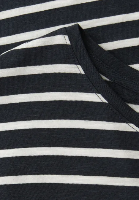 T-shirt à rayures Dropped Shoulder shadowed navy T-shirt à rayures Dropped Shoulder shadowed navy