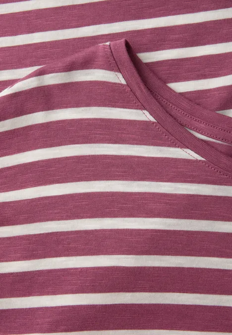 T-shirt à rayures Dropped Shoulder dark clouded blush T-shirt à rayures Dropped Shoulder dark clouded blush