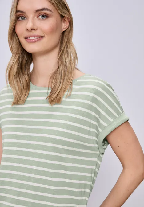 T-shirt à rayures Dropped Shoulder mint leaf T-shirt à rayures Dropped Shoulder mint leaf