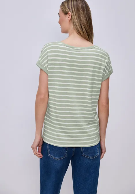 T-shirt à rayures Dropped Shoulder mint leaf T-shirt à rayures Dropped Shoulder mint leaf