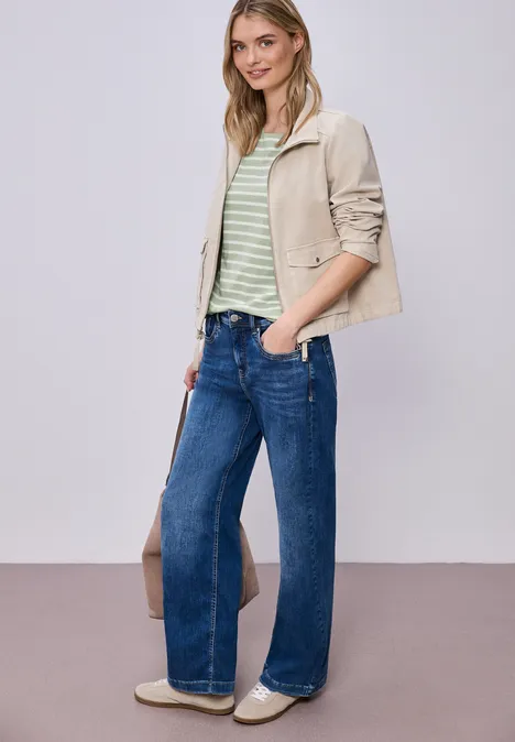 T-shirt à rayures Dropped Shoulder mint leaf T-shirt à rayures Dropped Shoulder mint leaf