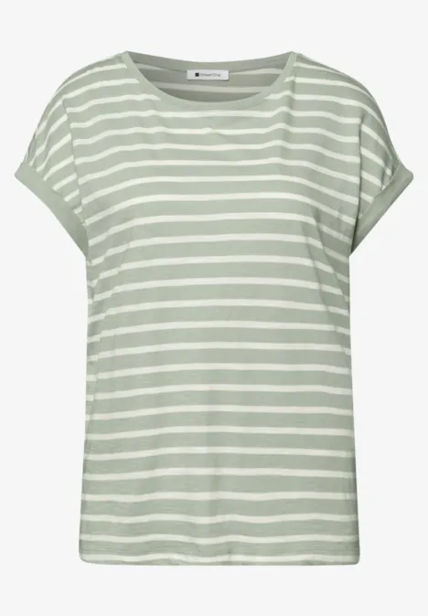 T-shirt à rayures Dropped Shoulder mint leaf T-shirt à rayures Dropped Shoulder mint leaf