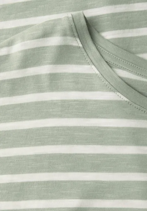 T-shirt à rayures Dropped Shoulder mint leaf T-shirt à rayures Dropped Shoulder mint leaf