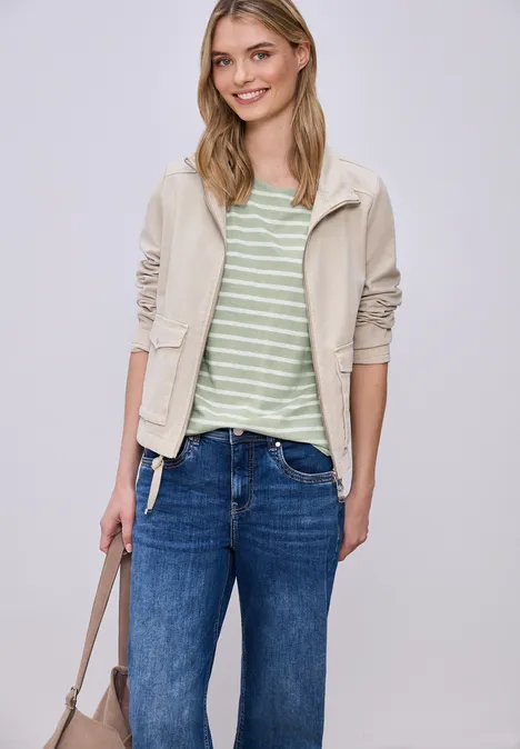 T-shirt à rayures Dropped Shoulder mint leaf T-shirt à rayures Dropped Shoulder mint leaf