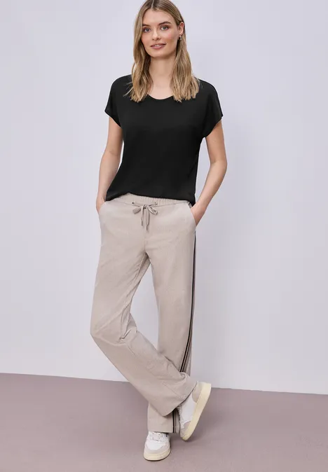 Chemise dropped shoulder look lin Black Chemise dropped shoulder look lin Black