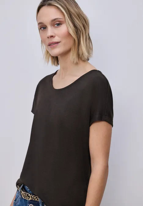 Chemise dropped shoulder look lin espresso brown