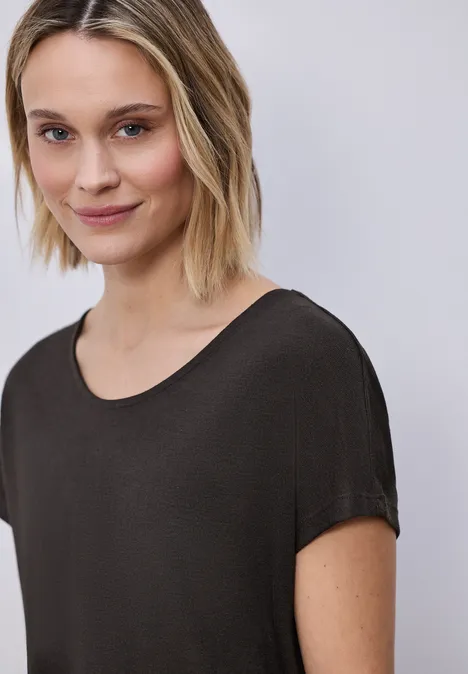 Chemise dropped shoulder look lin espresso brown