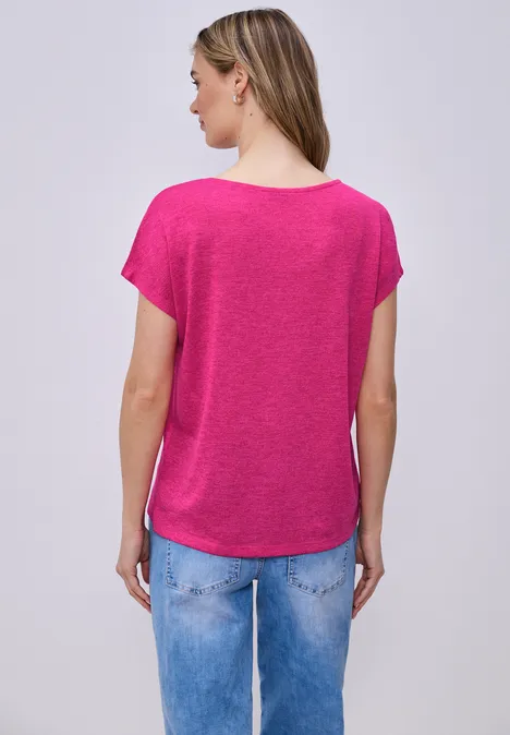 Chemise dropped shoulder look lin magenta dream