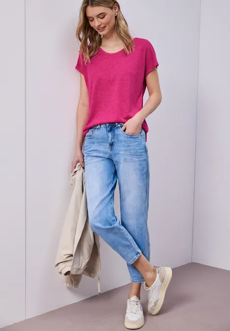 Chemise dropped shoulder look lin magenta dream