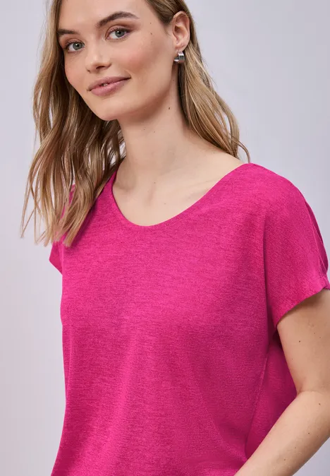 Chemise dropped shoulder look lin magenta dream