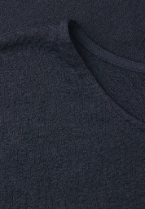 Chemise dropped shoulder look lin shadowed navy Chemise dropped shoulder look lin shadowed navy