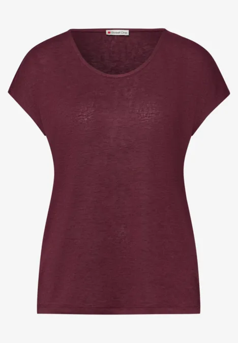 Chemise dropped shoulder look lin truffle red