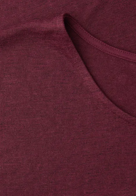 Chemise dropped shoulder look lin truffle red