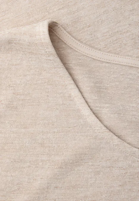 Dropped Shoulder Shirt im Leinen-Look clay sand