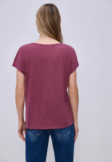 Dropped Shoulder Shirt im Leinen-Look dark clouded blush